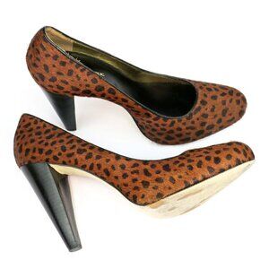 Banana Republic Leopard Calf Hair Leather 4" Heels